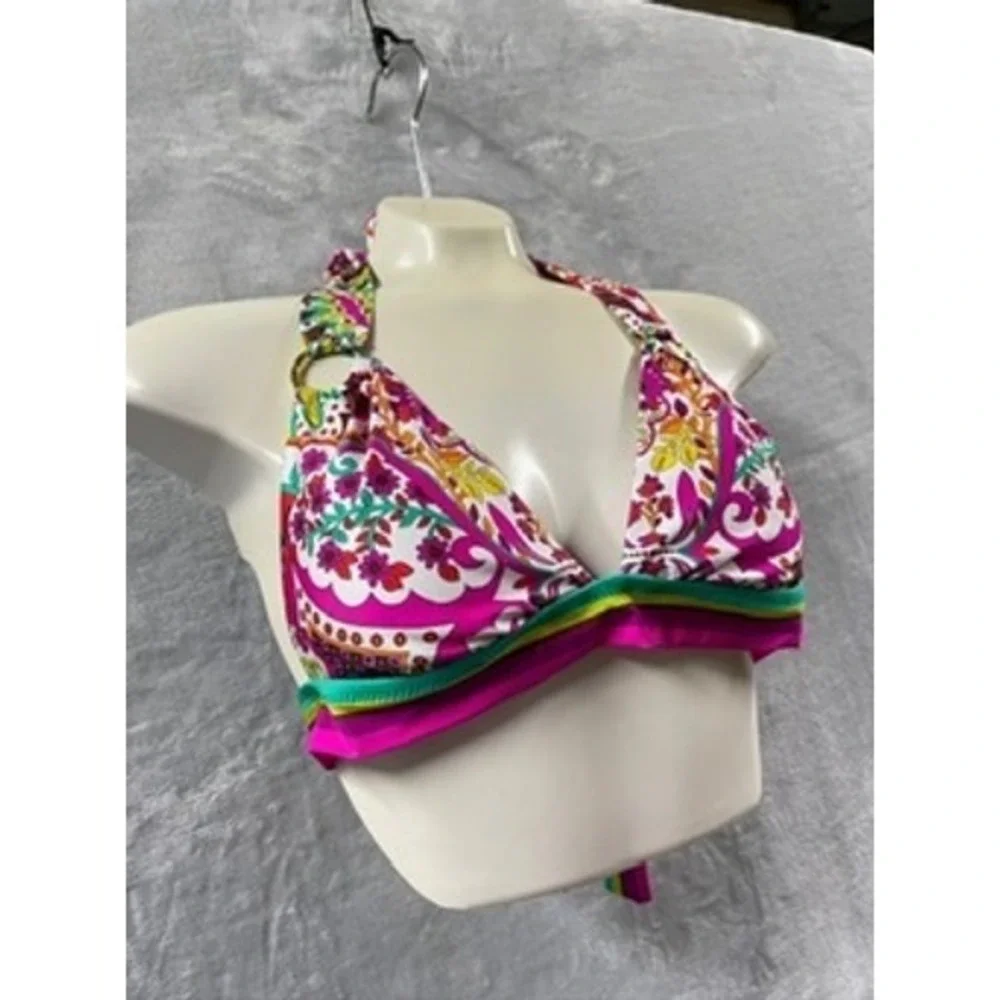 NWOT Trina Turk Women's Hawaiian Garden Print Ring Halter Top Sz 6 $98